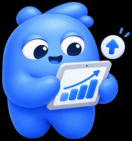 Mascot delighted by a rising campaign chart